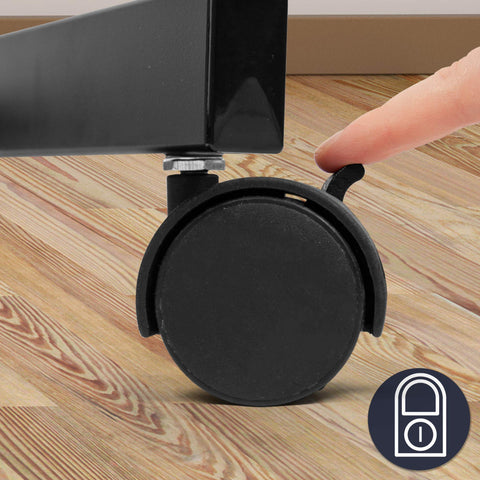Duronic Projector Stand black furniture caster wheel.