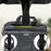 Duronic Projector Stand holding a grey laptop bag, headphones, and coiled cables.