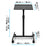 Duronic Projector Stand with a black tray, central pole, and H-shaped wheeled base.