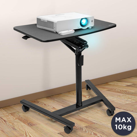 Duronic Projector Stand with adjustable height, rolling wheels, and a 10kg max capacity.
