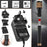 Duronic Rechargeable Torch Flashlight with international plug adapters, dual AA batteries, and charging cable on dark background.