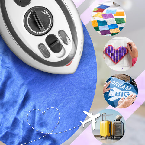 Duronic SI3 WE traveling iron with dual voltage to use anywhere, holidays, patchwork, clothing, applique
