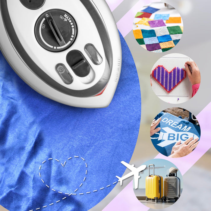 Duronic SI3 WE traveling iron with dual voltage to use anywhere, holidays, patchwork, clothing, applique