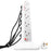 Duronic ST10W extension lead white surge tower 10 sockets for UK plugs for home, kitchen, office. school