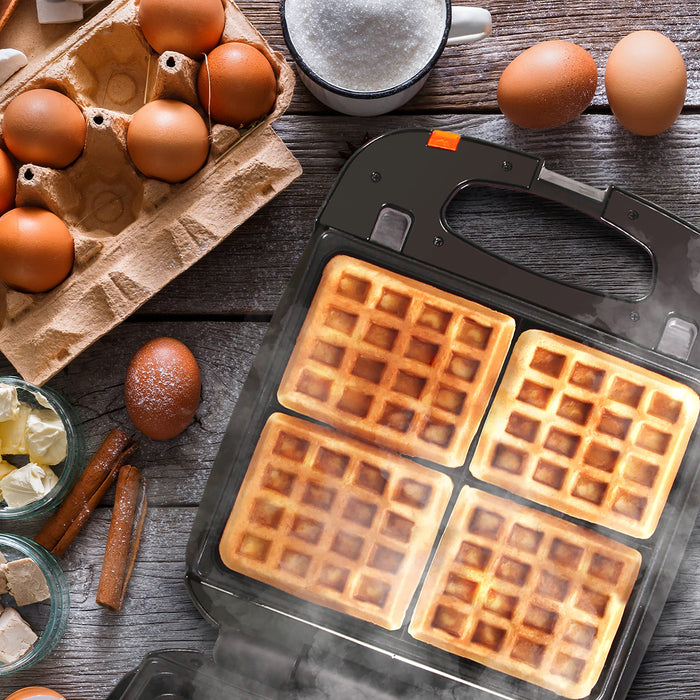Duronic SWM60 waffle maker cooking waffles perfectly