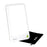 Duronic Sad Light Therapy Lamp Box with a glowing white screen, green button, and black pouch.