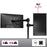 Duronic Single Monitor Arm holding one horizontal and one vertical screen, supporting 8kg weight.