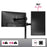Duronic Single Monitor Arm holding one horizontal and one vertical screen, with 360-degree rotation.