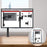 Duronic Single Monitor Arm showing landscape and portrait screen orientation options.