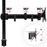 Duronic Single Monitor Arm showing three 180-degree swivel joints and vertical tilt adjustment.
