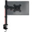 Duronic Single Monitor Arm with clamp base and VESA plate holding transparent screen.