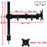 Duronic Single Monitor Arm with dimensions, VESA compatibility, and screen size limits.