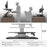 Duronic Sit-Stand Desk featuring a height range of 120mm to 400mm for ergonomic office use.