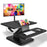 Duronic Sit-Stand Desk featuring a tiered design with a monitor mount, tablet slot, and keyboard tray.