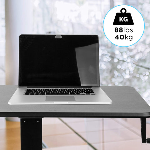 Duronic Sit-Stand Desk featuring a weight capacity of 88 lbs or 40 kg.
