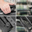Duronic Sit-Stand Desk showing a standing desk converter's lever, keyboard tray, screws, and gas spring.