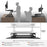 Duronic Sit-Stand Desk standing desk converter showing sitting and standing positions with height range up to 500mm.