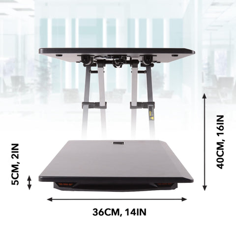 Duronic Sit-Stand Desk with dimension
