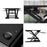 Duronic Sit-Stand Desk with dual tiers, scissor-lift frame, and rubberized non-slip feet.