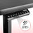 Duronic Sit Stand Desk Frame control panel displaying a digital height readout and memory preset buttons.