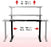 Duronic Sit Stand Desk Frame showing custom height and width extension ranges in centimeters and inches.
