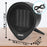 Duronic Small Ceramic Fan Heater with dimensions 21.2cm height and 160cm power cord on wooden surface.