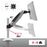 Duronic Spare Arm Set with Infographic of an adjustable gas-spring monitor arm highlighting a 360° rotation, a 45° tilt, and a weight capacity of 0–8 kg.