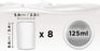 Duronic Spare Small Yoghurt Pots with 125ml capacity, 8.6cm height, and 5.9cm diameter.