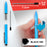 Duronic Stylus Pens with black ink shown disassembled alongside its $7.2\text{ cm}$ metal ink refill.
