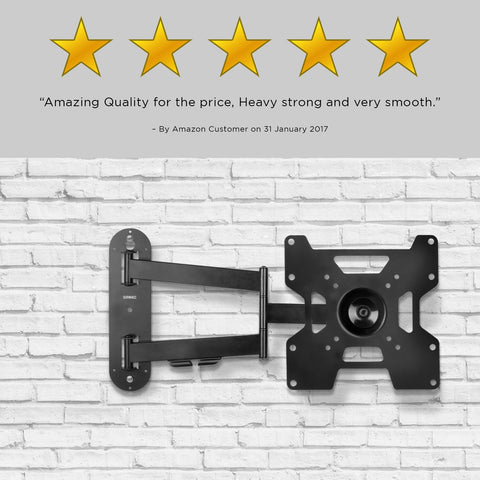 Duronic  TV Bracket mount bracket displayed against a white brick wall.