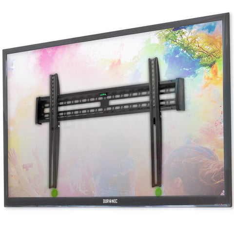Duronic TV Bracket shown overlaid on a large flat-screen television.