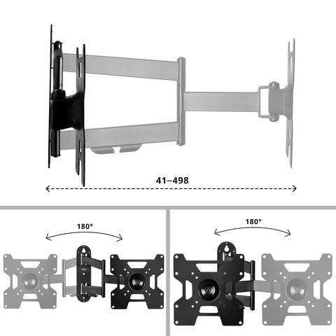 Duronic  TV Bracket with 180-degree swivel and adjustable extension arm.