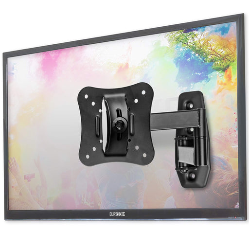Duronic TV Wall Bracket Mount holding a flat-screen monitor with a colorful display.