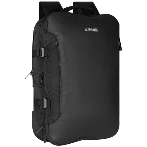 Duronic Travel Cabin Bags featuring side compression straps, multiple zippers, and padded shoulder straps.