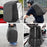 Duronic Travel Laptop Backpack shown being worn, carried, and attached to luggage handle.