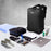 Duronic Travel Laptop Backpack surrounded by packed travel items, clothes, shoes, laptop, and toiletries for Shopify.