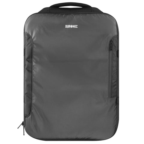 Duronic Travel Laptop Backpack with a vertical zipper pocket, designed for Shopify product listings.