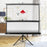 Duronic Tripod Projector Screen extending upwards in a modern living room setting.