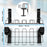 Duronic Under Desk Cable Management measuring 15.7 inches wide with adjustable C-clamps that fit desk thicknesses from 0.2 to 1.2 inches.