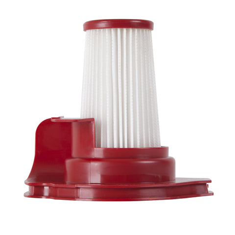 Duronic VC8 Vacuum HEPA Filter with a red plastic base and top cap for shopify.