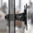 Duronic VESA Head clamped securely onto a metal support pole.