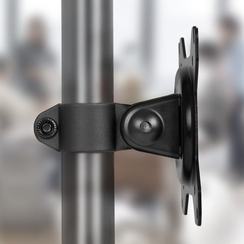 Duronic VESA Head clamped securely onto a metal support pole.