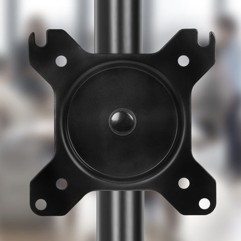 Duronic VESA Head with multiple hole patterns, attached to a vertical steel support pole.
