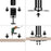 Duronic Wall Mount mount installation methods: a desk clamp and a grommet hole.