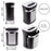 Duronic XXL Cross Cut Paper Shredder with clear dimensions shown from multiple angles.