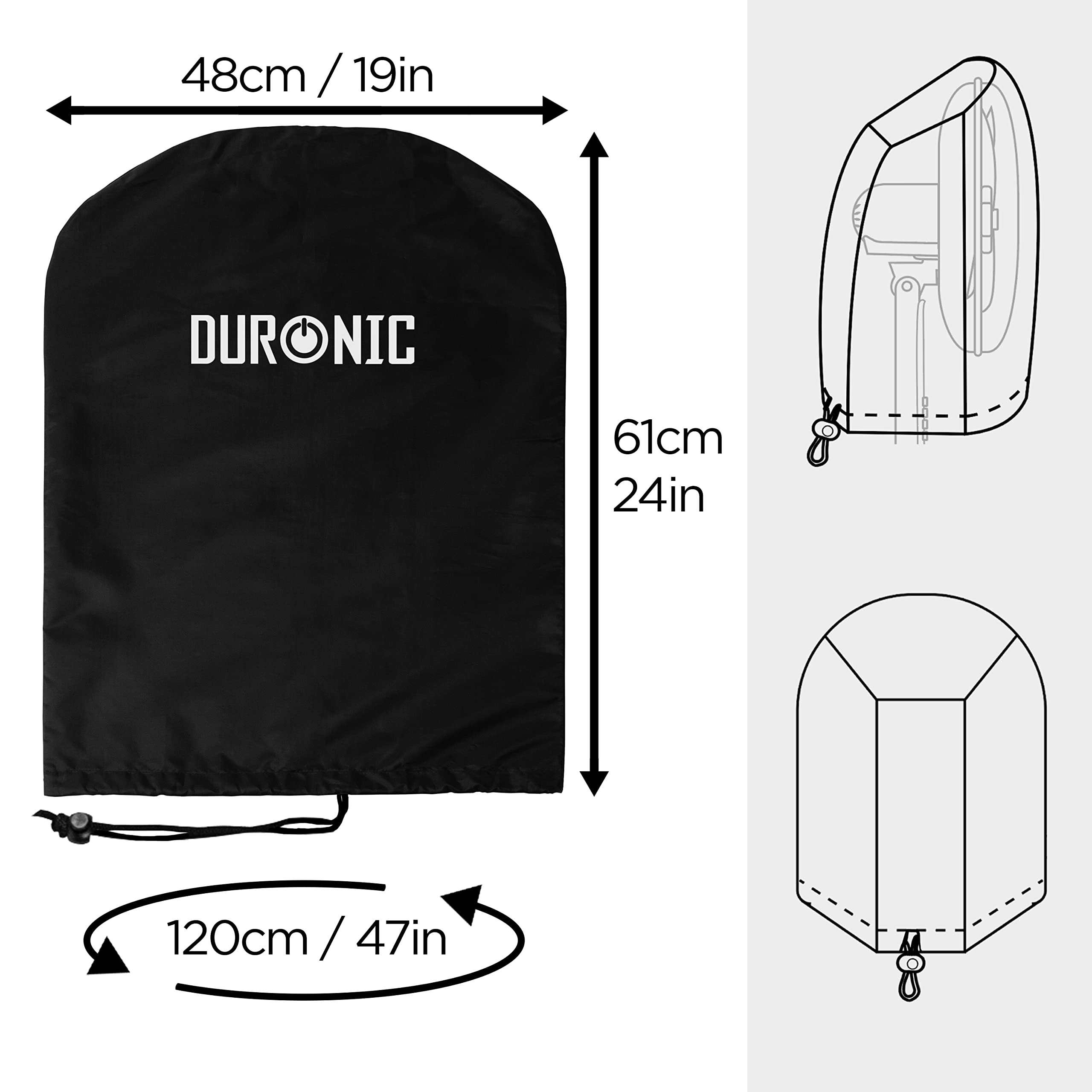 Duronic fan cover dimensions to protect electric fans from dust and debris