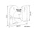 Duronic set of 2 universal wall speaker mount with dimensions shown in both millimeters and inches.